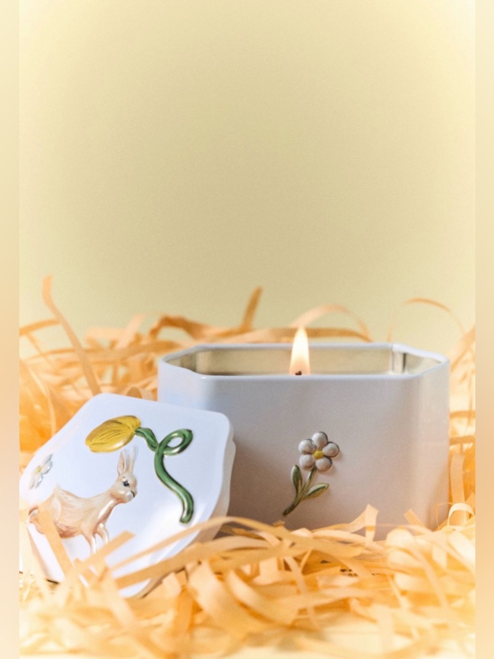 Anthropologie Aubrey Fruity Clementine & Jasmine Tin Candle NEW